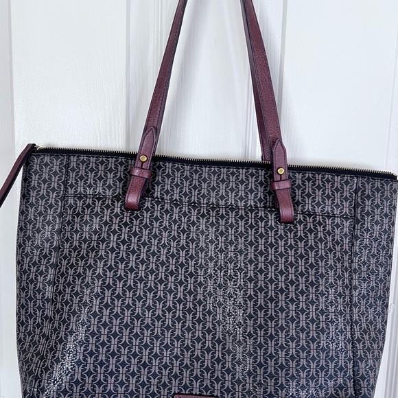 Fossil Black and Brown Tote Bag - Picture 1 of 6